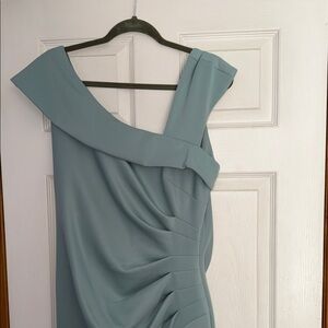 Elegant Blue One-Shoulder Dress